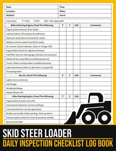 bobcat skid steer safety checklist|skid steer pre inspection 2016.